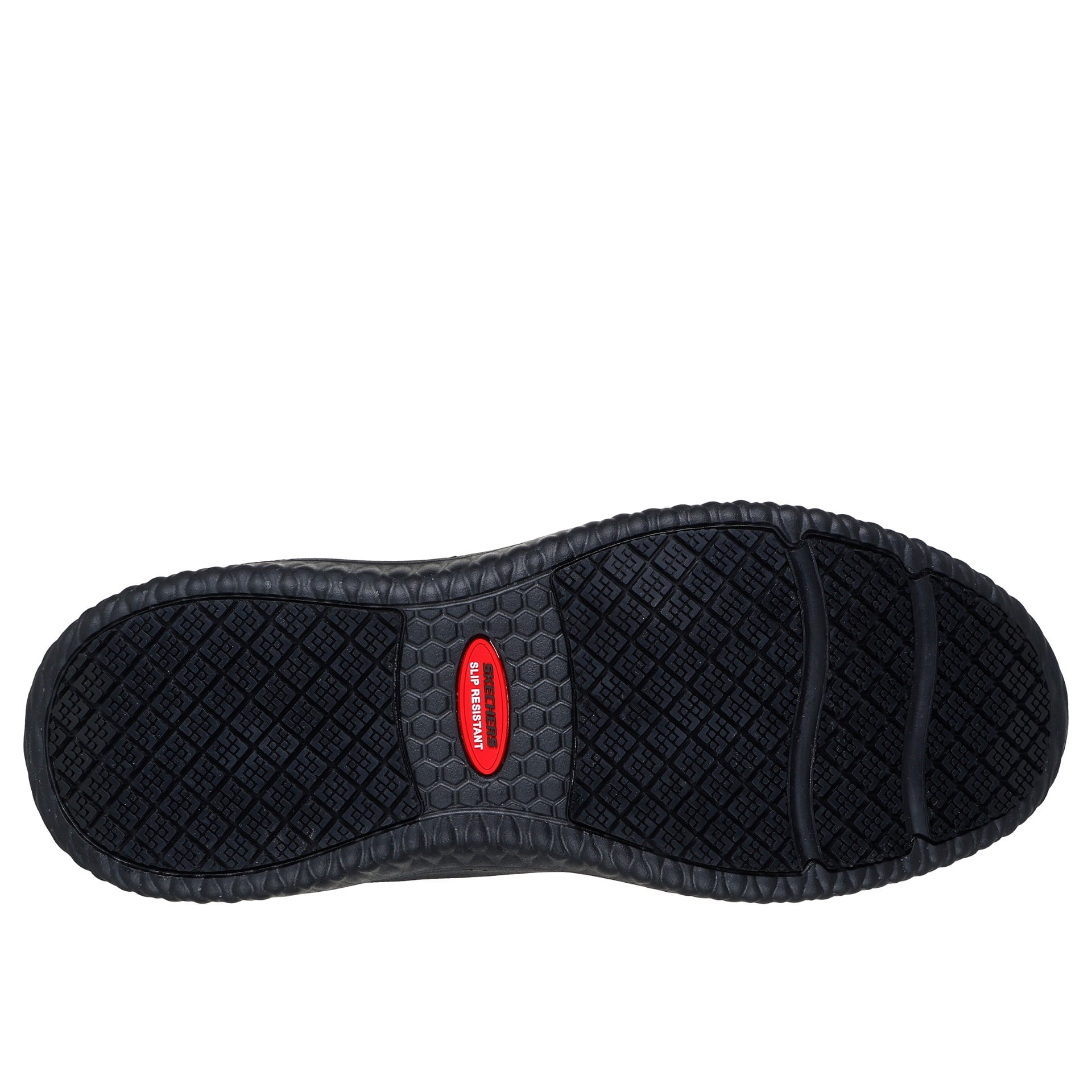 Skechers Work Men's Delson 3.0 Oteron Slip Resistant Bungee Slip On Sneakers (Wide Width Available)