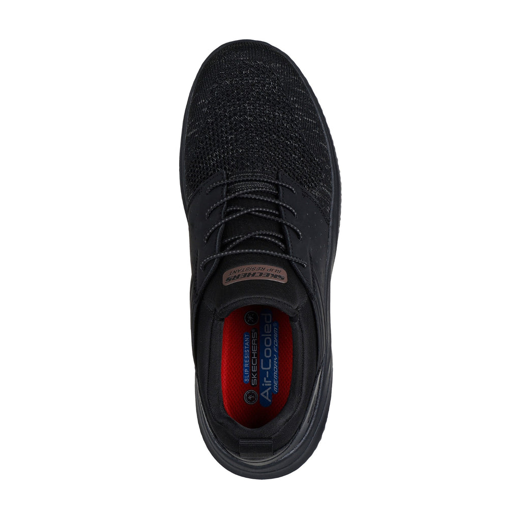Skechers Work Men's Delson 3.0 Oteron Slip Resistant Bungee Slip On Sneakers (Wide Width Available)