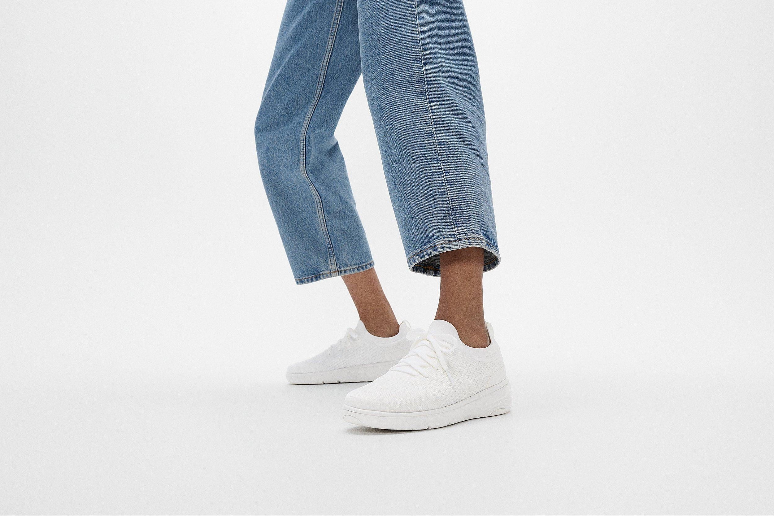 Fitflop Women's Super-Q Bow Knit Slip-On Laced Sneaker