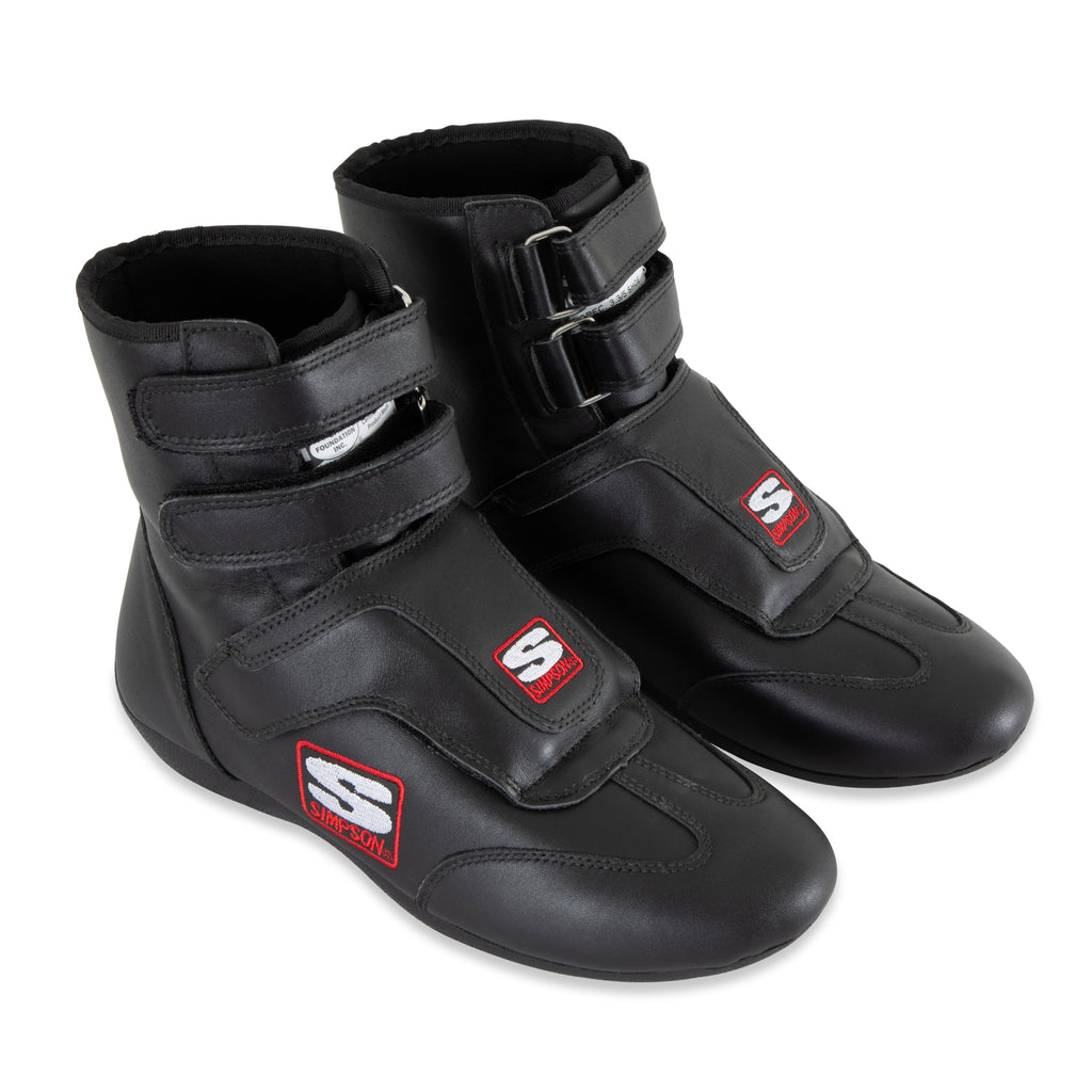 Simpson Racing SP950BK Stealth Sprint Driving Shoes Adult Mens 9.5 Black Pair