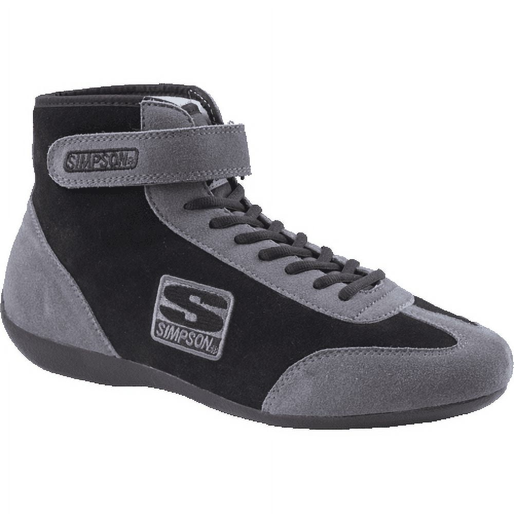 Simpson Racing MT130BK Mid Top SFI 3.3/5 Racing Shoes Mens Size 13 Black/Gray