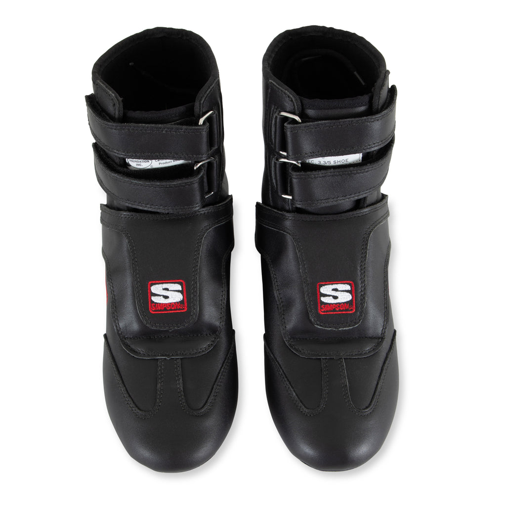 Simpson Racing SP950BK Stealth Sprint Driving Shoes Adult Mens 9.5 Black Pair