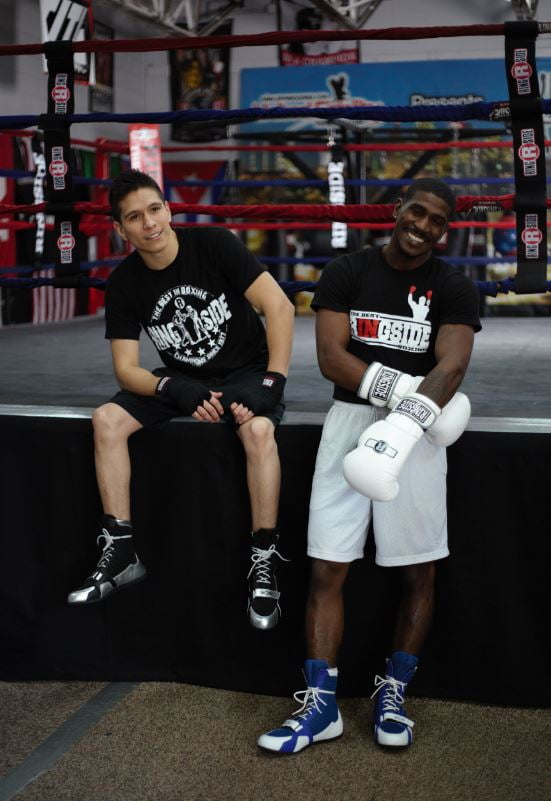 Ringside Apex Elite Boxing Shoes, White/Black, Size 5